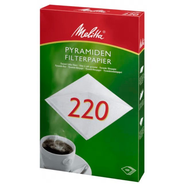 Hvid Melitta 220 Kaffefiltre 100stk - Melitta Kaffebord  - 5703538453571