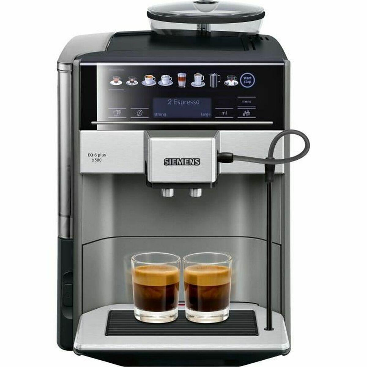 Sort Superautomatisk Kaffemaskine Siemens Te655203rw Grå Sølvfarvet 1500 Bar Skodelice - Siemens Ag Kaffebord  - 4242003806395