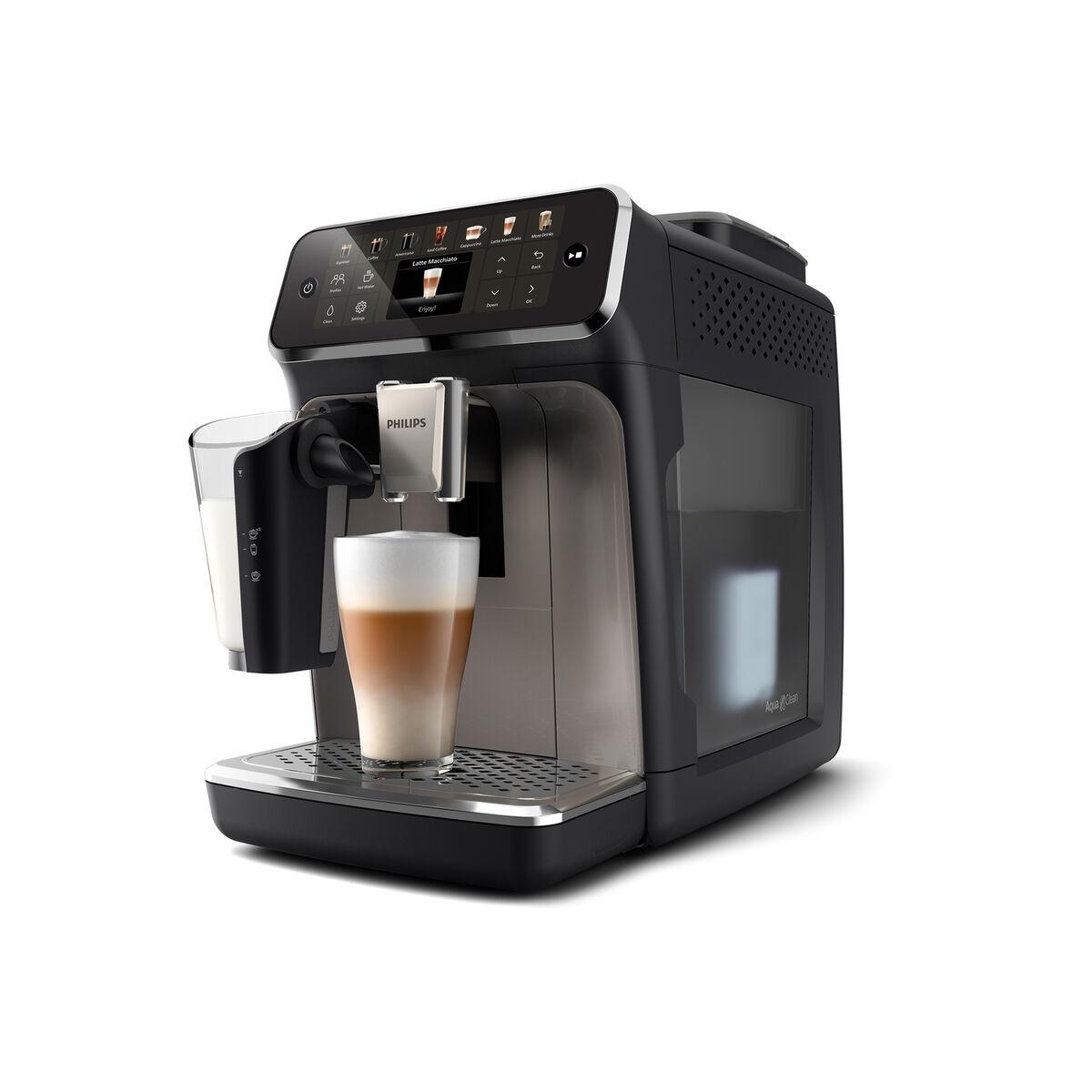 Sort Superautomatisk Kaffemaskine Philips Ep4449 Sølvfarvet 230 Bar - Kaffebord  - 8720389032196