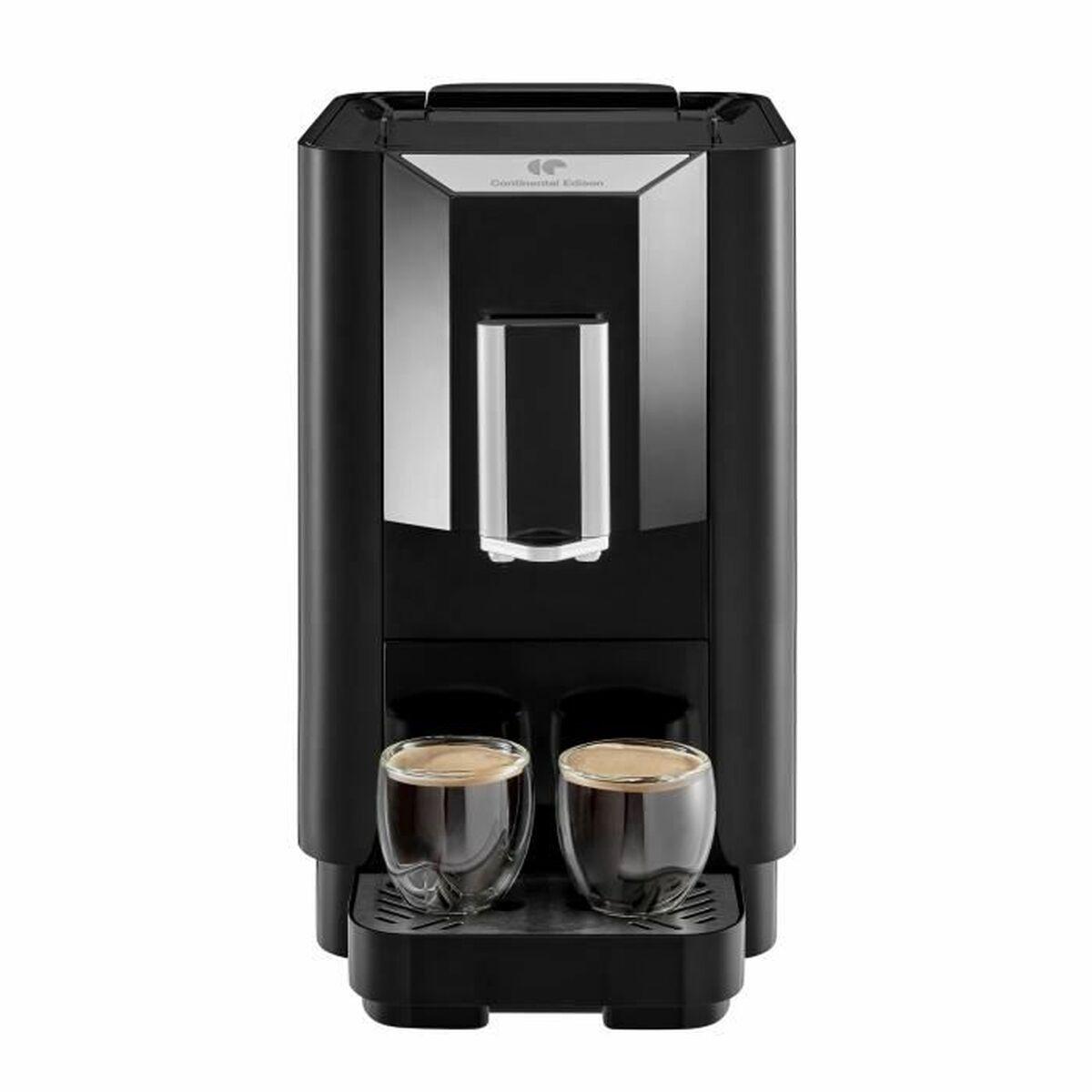 Sort Superautomatisk Kaffemaskine Continental Edison 1450 - Kaffebord  - 3701542103651