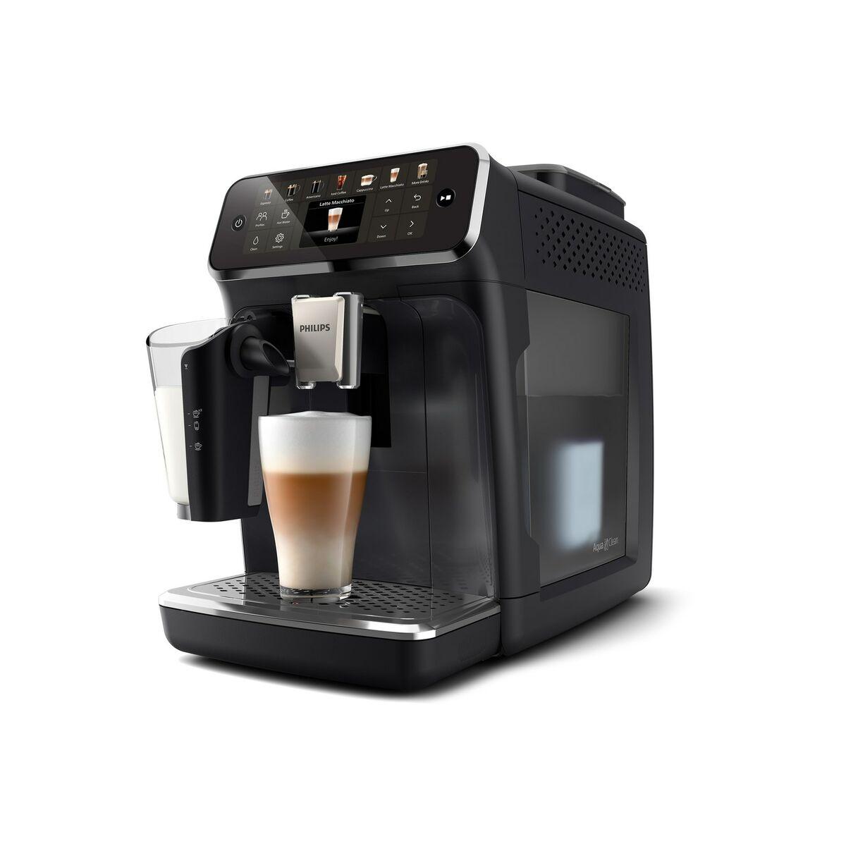 Sort Superautomatisk Kaffemaskine Philips Ep4441 230 Bar 275 - Kaffebord  - 8720389031588