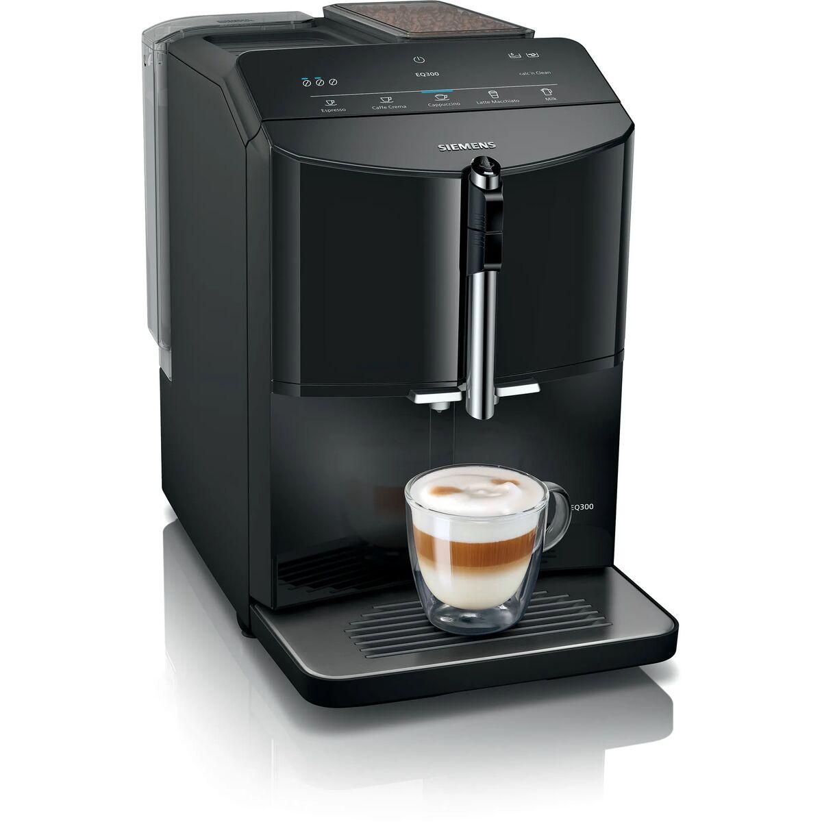 Sort Superautomatisk Kaffemaskine Siemens Tf301e09 1300 Bar - Kaffebord  - 4242003926857
