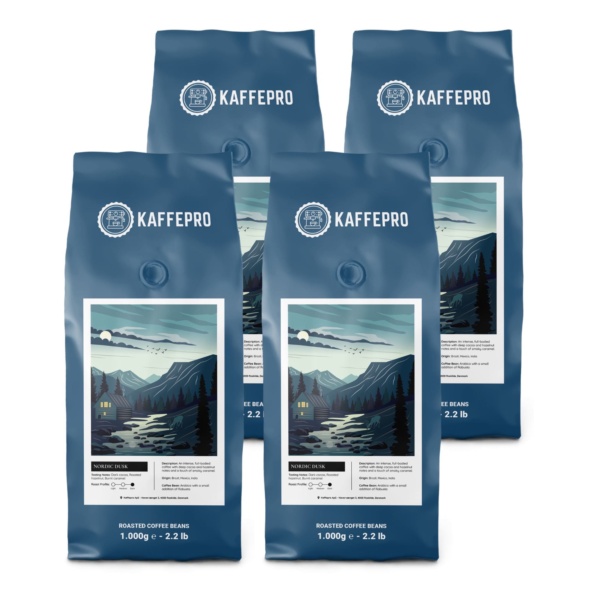 Kaffepro Nordic Dawn Kaffepakke: 1kg Kaffebønner 1kg - Kaffepro Kaffebord  - 5744004230326
