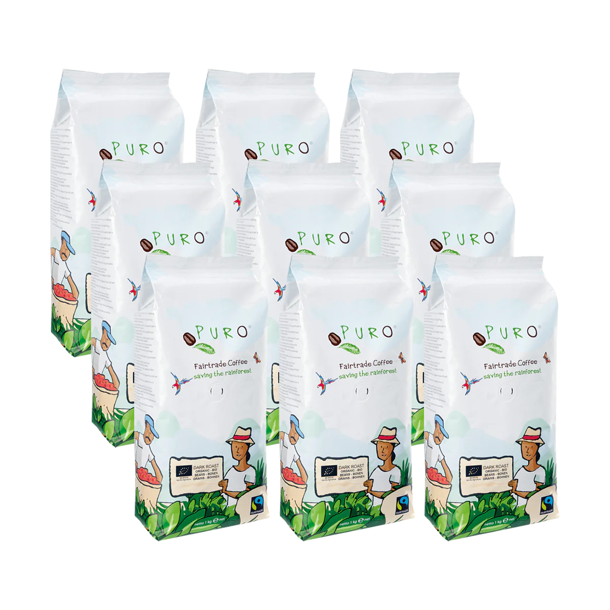 Puro Organic Dark Roast Kaffebønner Smagskasse - Puro Kaffebord